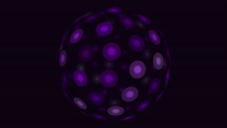 esfera azul vibrante en medio de la oscuridad con patrón de puntos polka