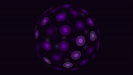 vibrant blue sphere amidst darkness with polka dot pattern