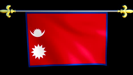 large looping animated flag of nepal