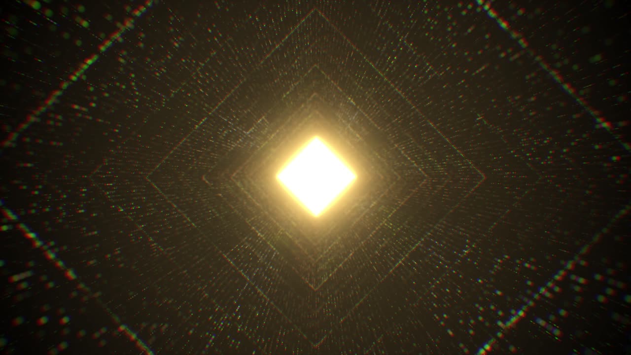 기하학적 패턴을 가진 추상적인 반이는 터널