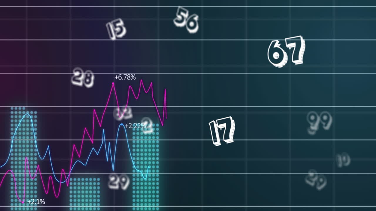 animación del procesamiento de datos financieros