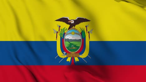 ecuador flag seamless waving animation