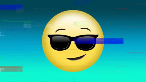 animación de un emoji amarillo con gafas