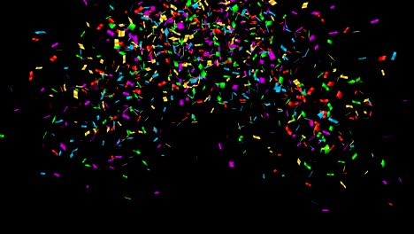 confetti on black background