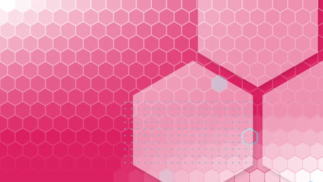 formas de panal en fondo rosado