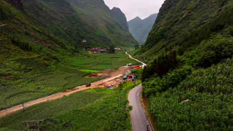 through green covered valleys that gleam, rider chases a freedom dream