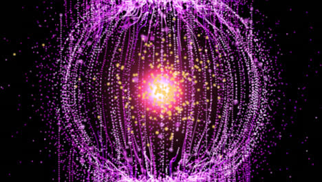 esfera de partículas brillantes abstractas