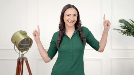 Indian-woman-cheering-and-enjoying