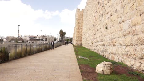 jerusalem city wall and promenade