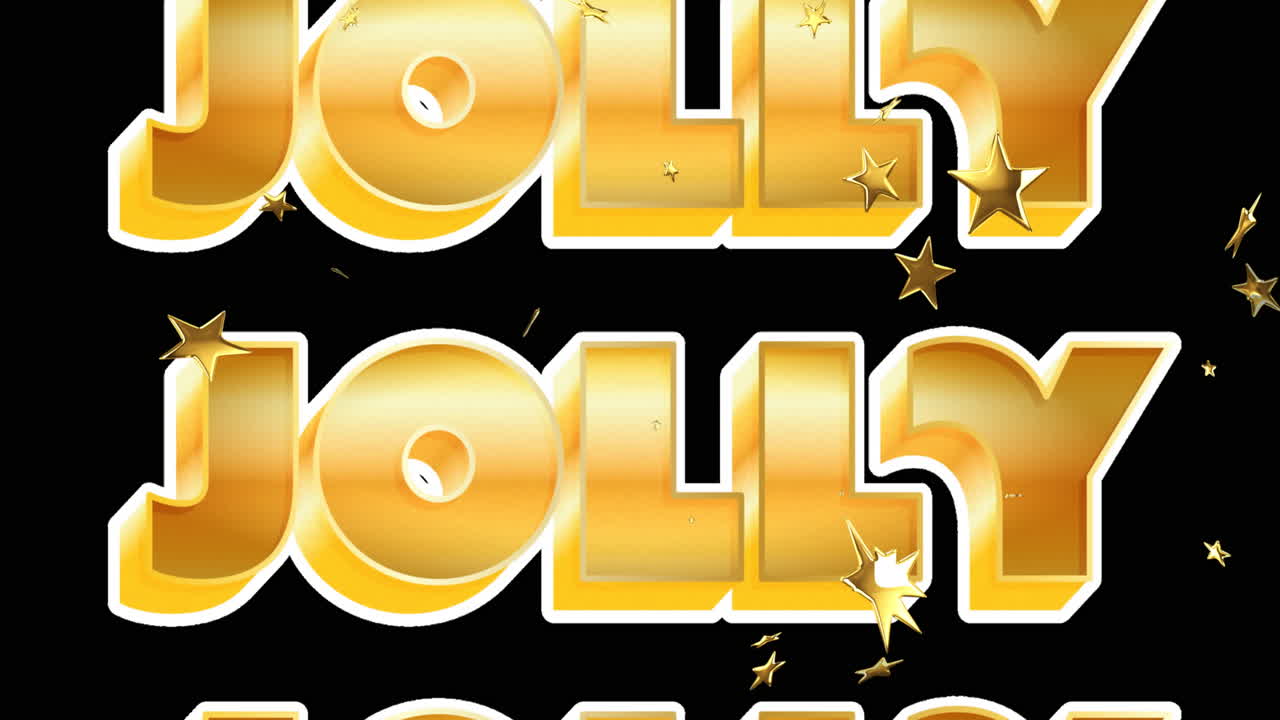 검은색 배경 에 크리스마스 에 반복 되는 즐거운 텍스트 와 별 들 의 애니메이션