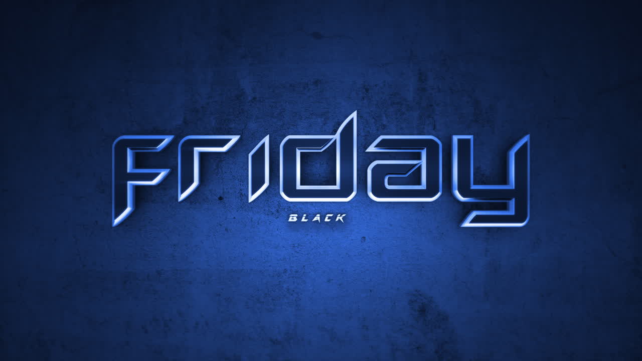 viernes negro monocromático en degradado azul