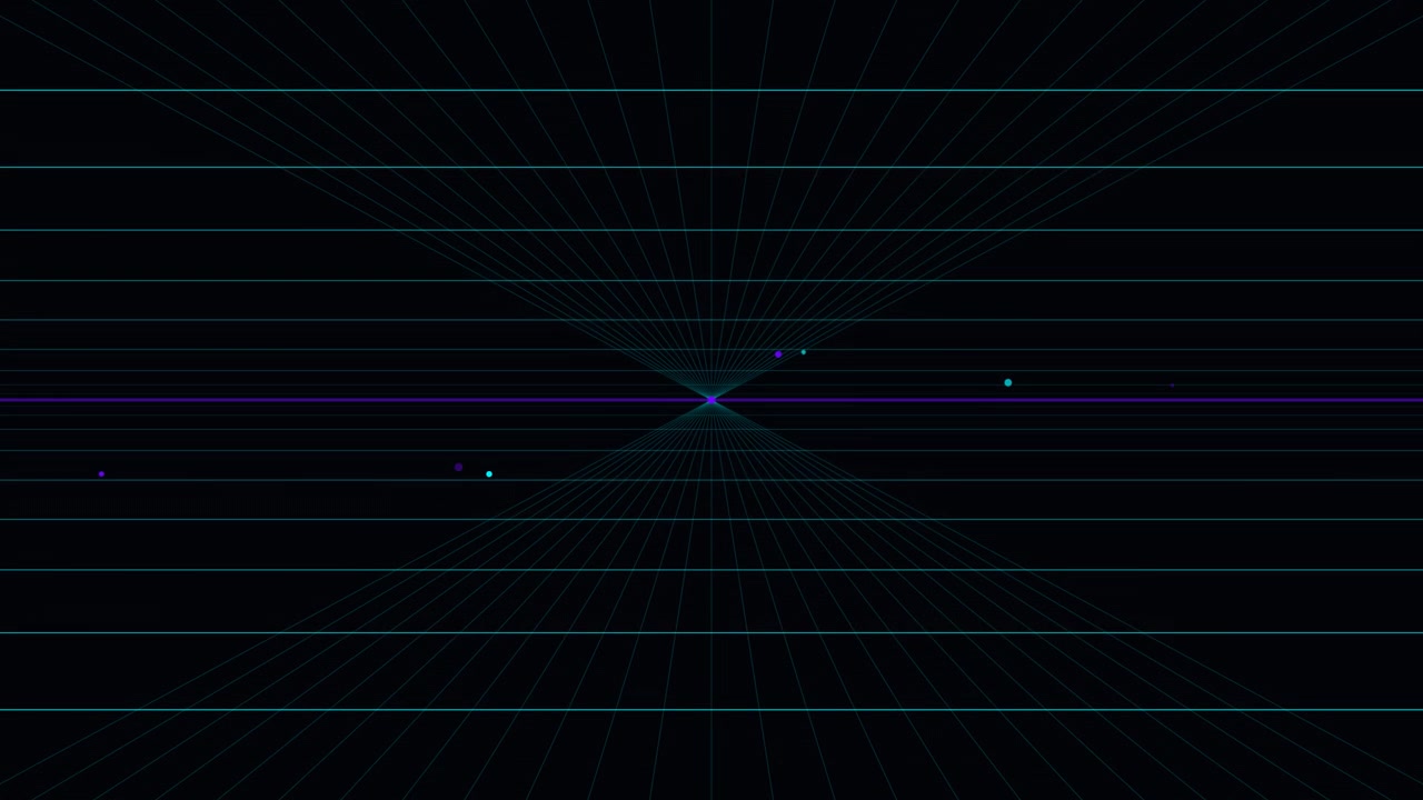Abstract Digital Grid Background with Floating Particles