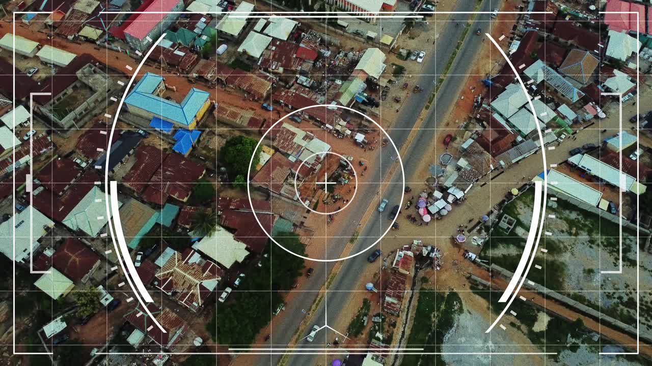 Aerial View of an African City