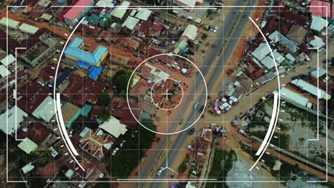 aerial view of an african city
