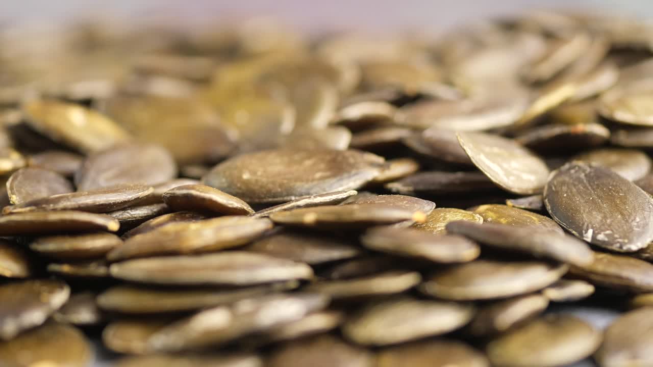 Close-up of a Pile of Pumpkin Seeds