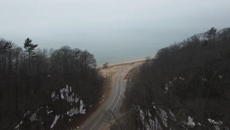 seasonal road closures taking effect after heavy snow on the coast of michigan