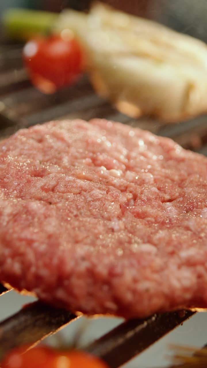 Burger Patty on the Grill