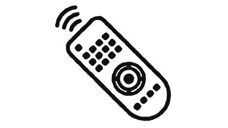 tv remote icon animation footage & alpha channel