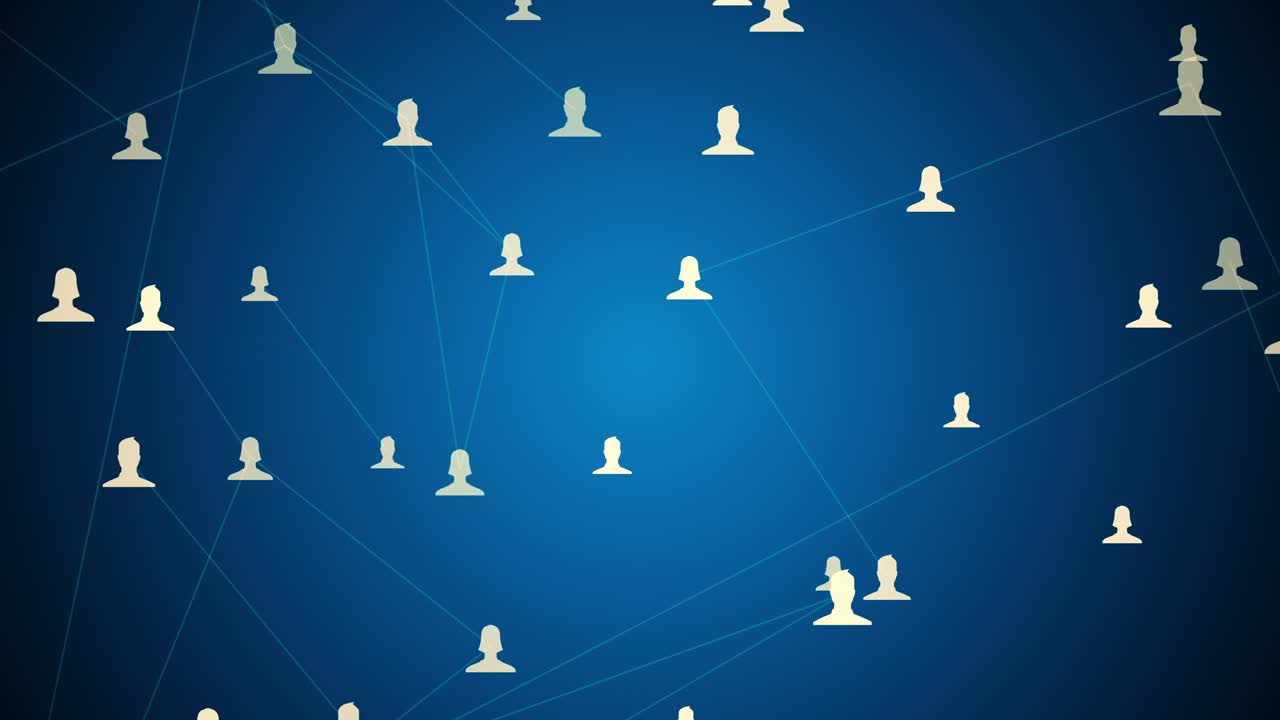 connected avatars of men and women