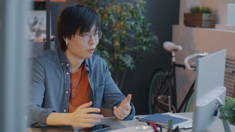 man in a video conference