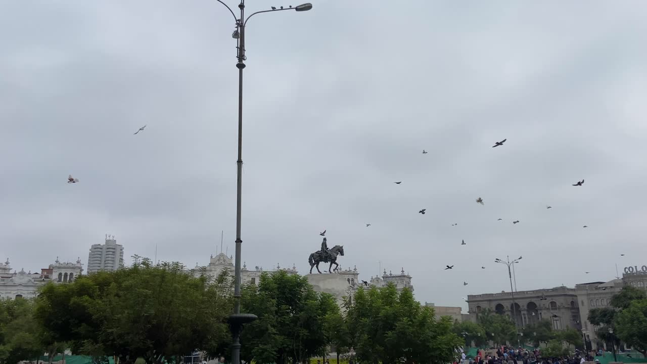 Lima Peru capital city buildings skyline Plaza de Armas South America