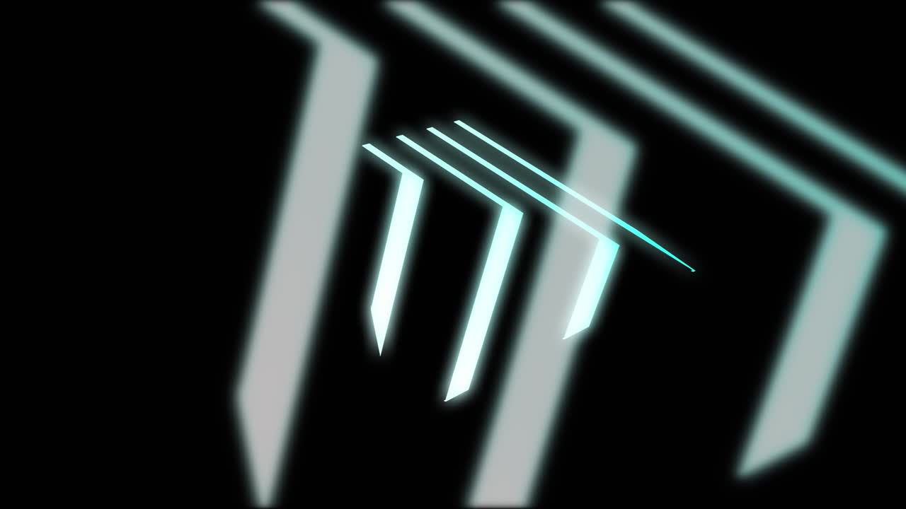 Neon lights cube a glowing futuristic design and technology pattern - 4K loop