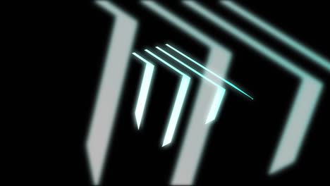 luces de neón cubo un brillante diseño futurista y patrón de tecnología - bucle 4k