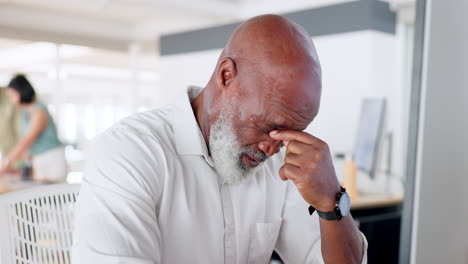 Kopfschmerzen,-Angst-Und-Stress-Des-Schwarzen-Mannes
