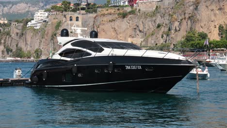 a yacht cruising near sorrento, naples, italy