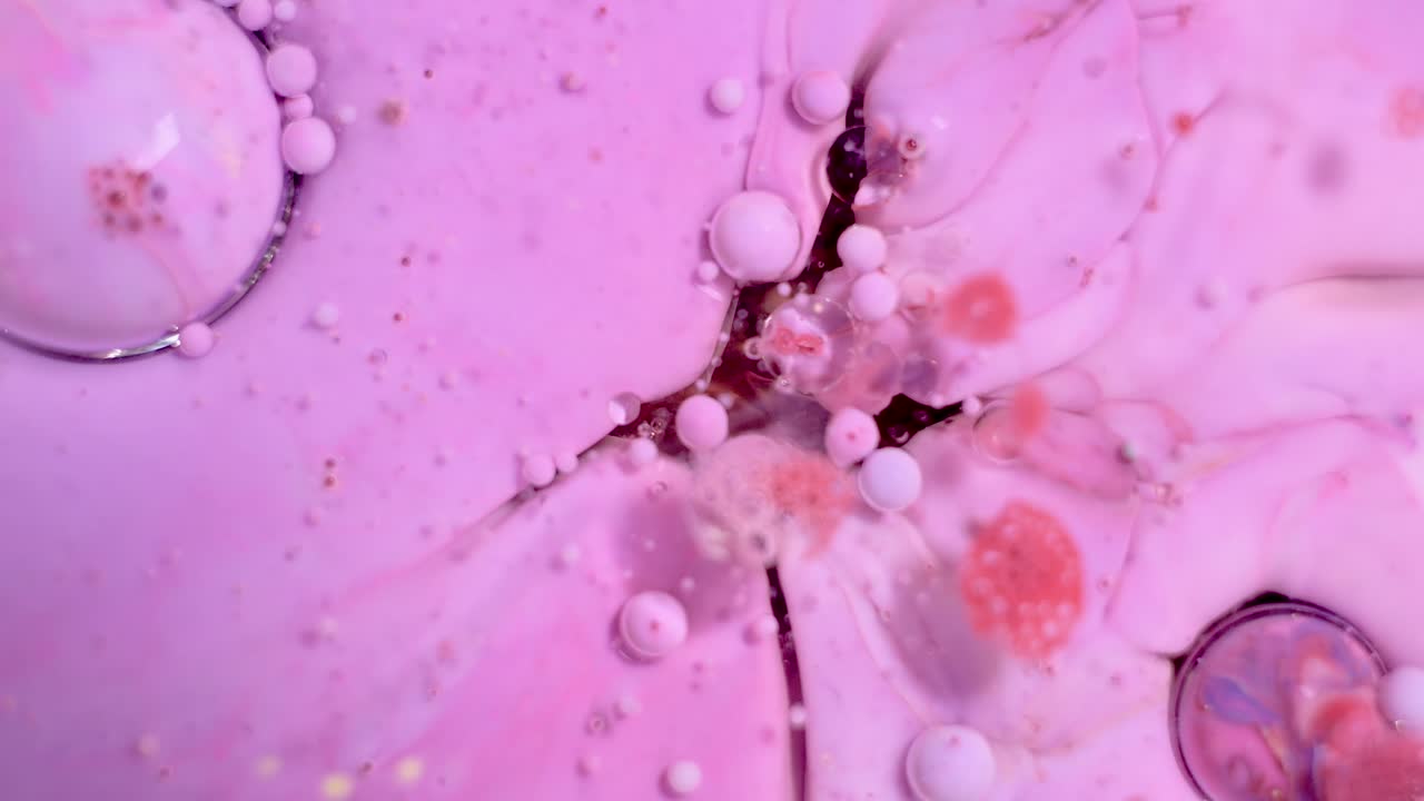 Abstract Liquid Art with Bubbles