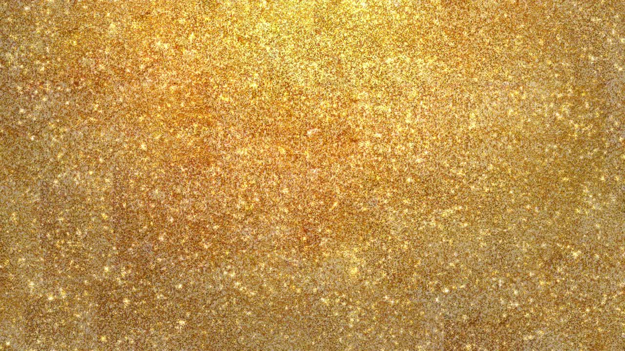 4k beautiful gold shimmering particles with lens flare on golden loop background in slow motion 3d