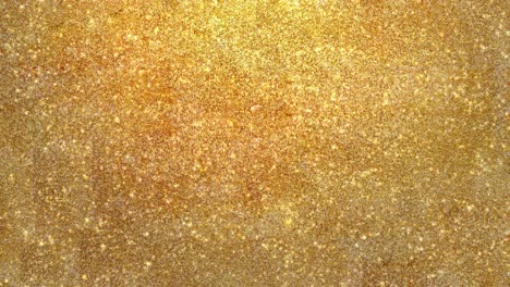 4k beautiful gold shimmering particles with lens flare on golden loop background in slow motion 3d