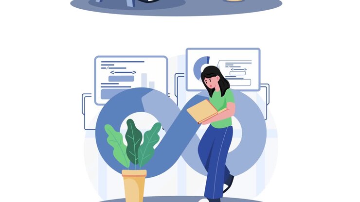 Illustrated Animation for App Development Concept