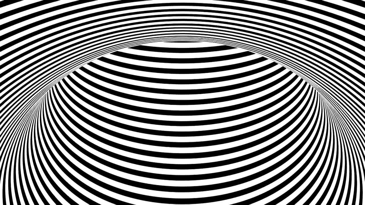 Tunnel in bianco e nero. Loop continuo