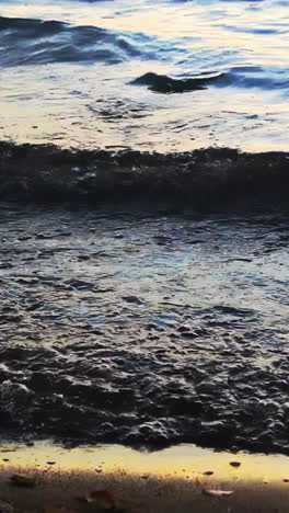 olas en la orilla