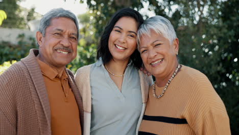 Nature,-face-and-woman-with-her-senior-parents