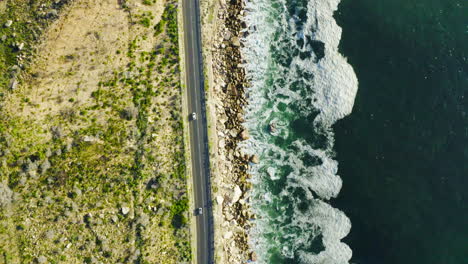 coastal road aerial view