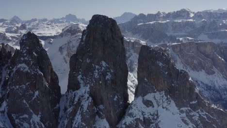 stunning aerial view of the tre cime di lavaredo in the dolomites