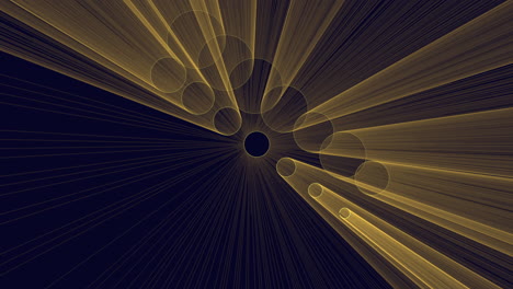 radiating yellow lines transform black background with movement