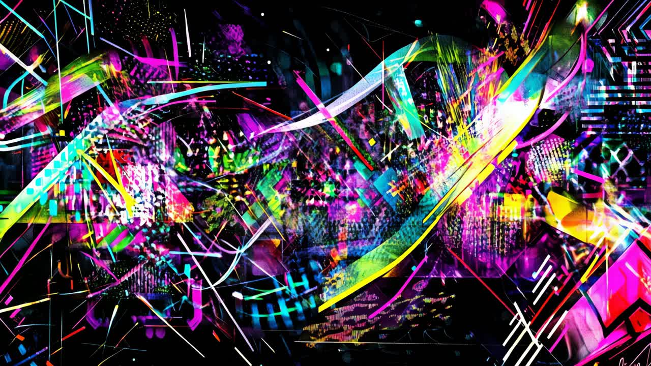 arte digital abstractamente colorido