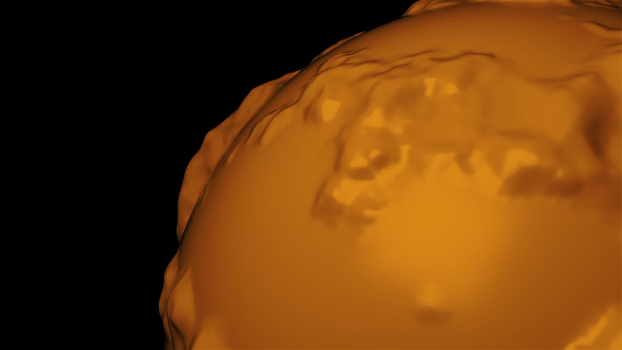 3d абстрактная сфера с перемещением находится в темном пространстве, 3d рендеринг компьютерный фон