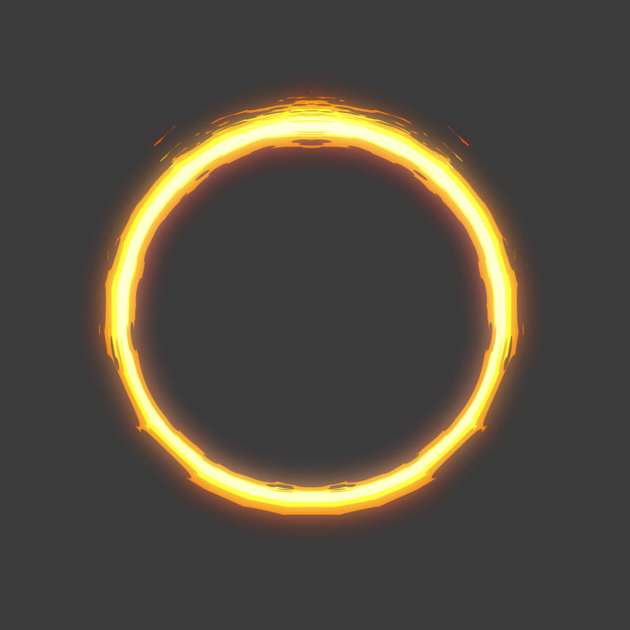 Glowing Orange Energy Ring