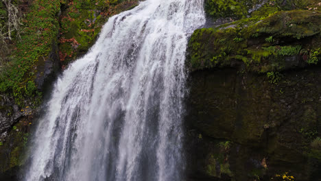 Vista-Lateral-De-La-Caída-De-Agua-En-El-Noroeste-Del-Pacífico.