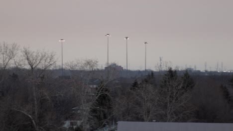 pan across horizon on a quiet winter morning