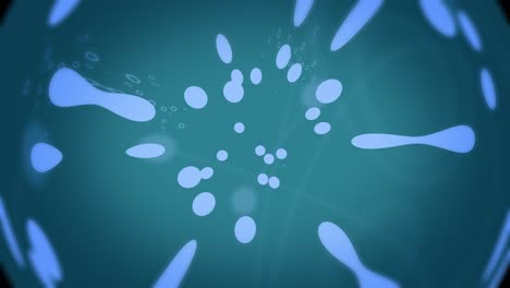 animación de mirar y sentir bajo el microscopio