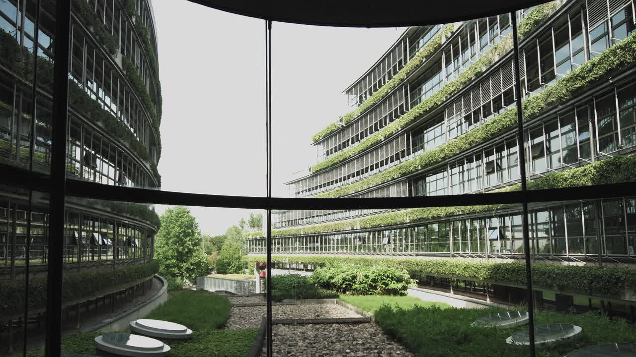 Modern large ecohouse green energy in harmony with nature