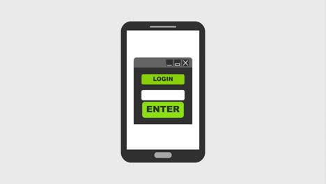 animación de datos de seguridad cibernética hd