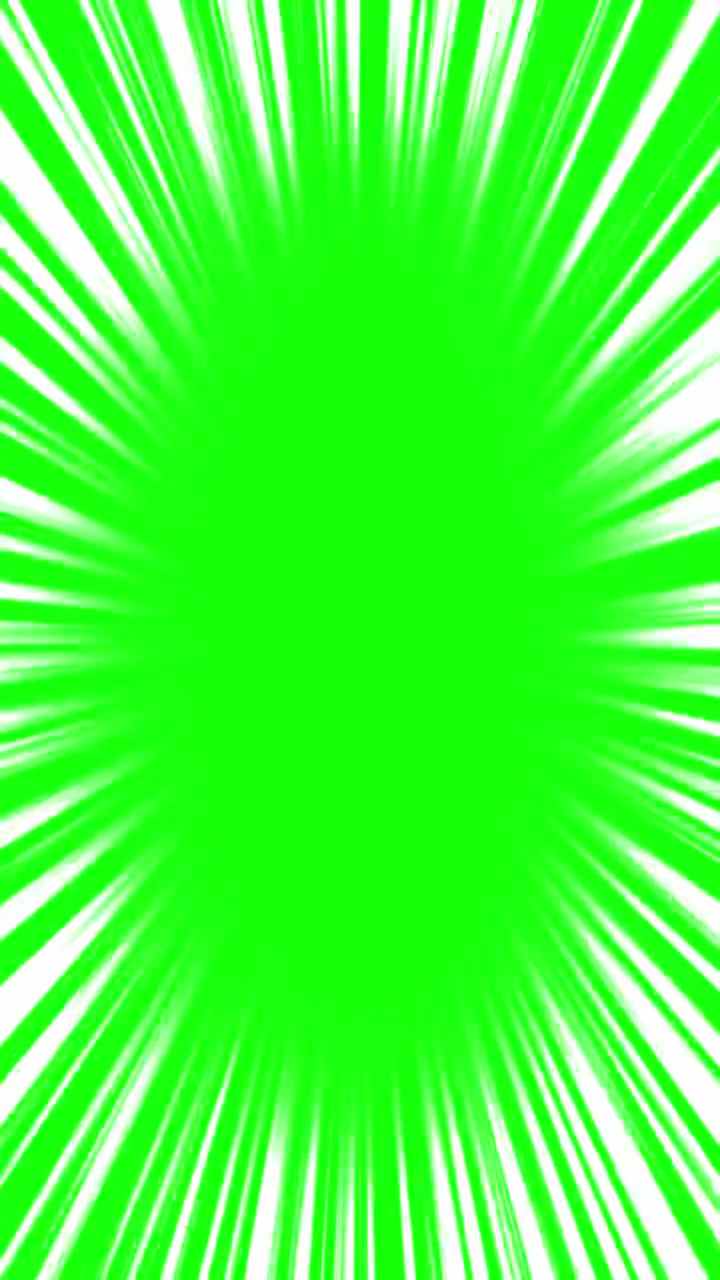 Vertical format manga style speed lines animation for intense action moments on green screen background