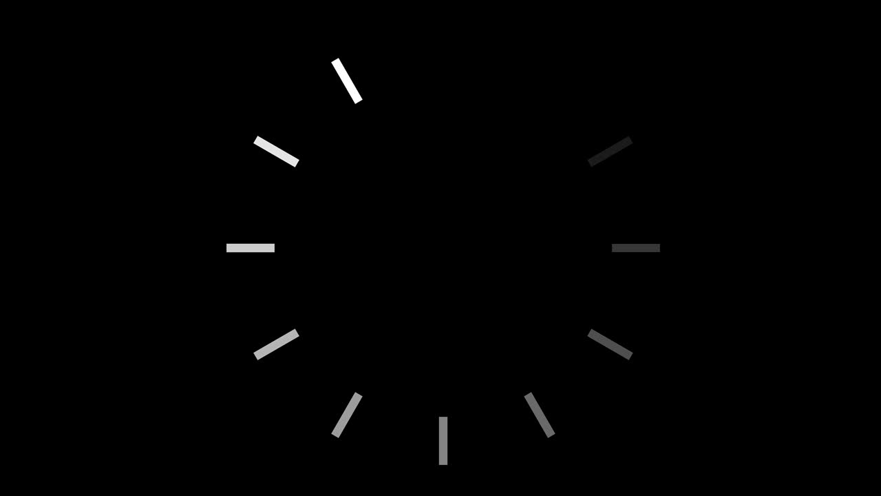 animación 4k - carga icono de círculo blanco en fondo negro. círculo en el centro para su logotipo y texto. fondo gráfico de movimiento y animación.