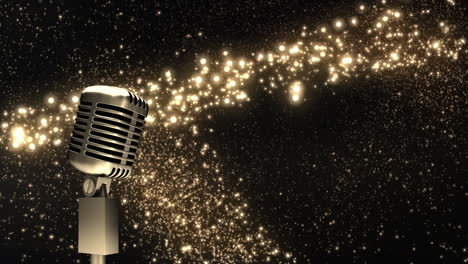 microphone and shooting star